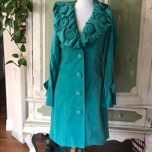 Judith march size medium turquoise coat